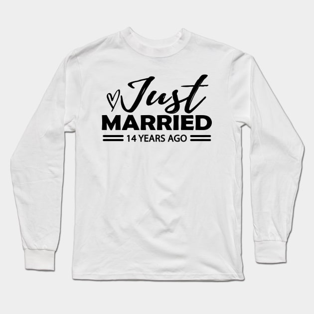 14th Wedding Anniversary - 14 years anniversary Long Sleeve T-Shirt by KC Happy Shop